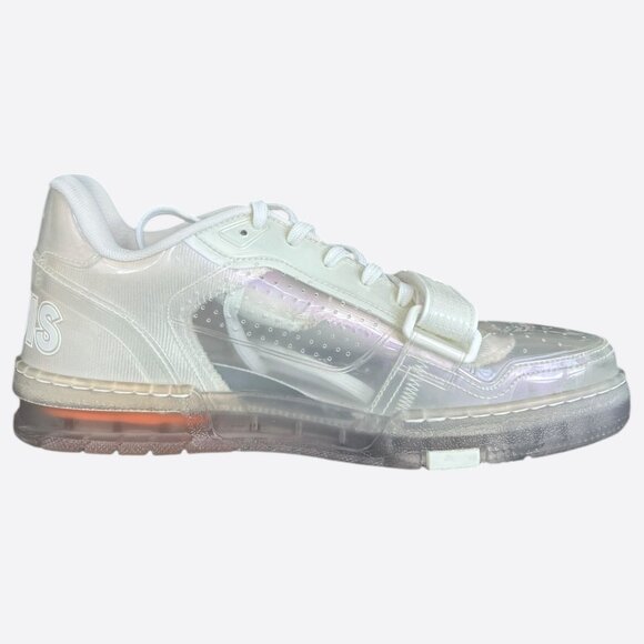 Louis Vuitton White & Transparent Mesh Trainers - Picture 5 of 8